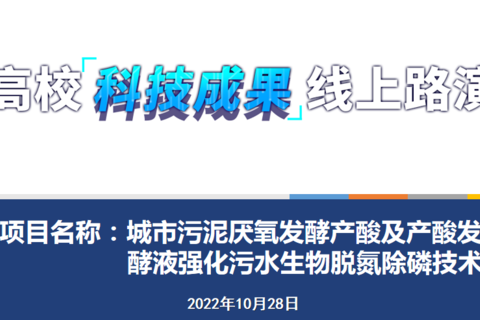 城市污泥厌氧发酵产酸及产酸发酵液强化污水生物脱氮除磷技术