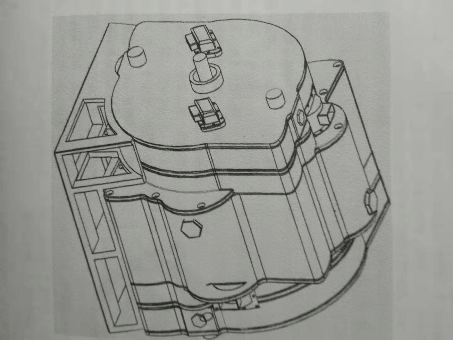 机械内部结构图素描图片